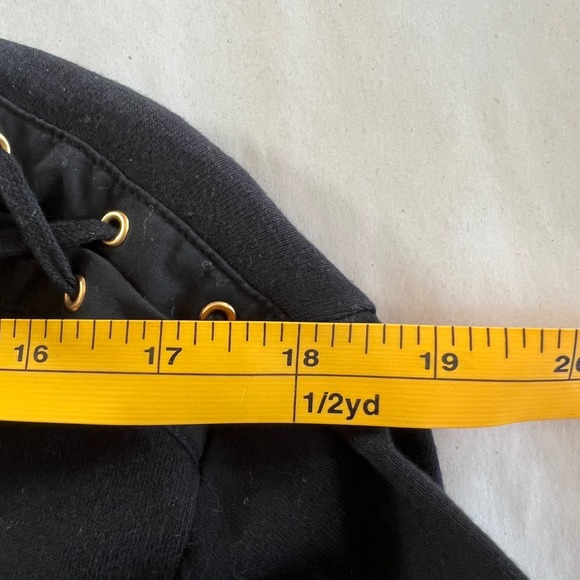 Lauren Ralph Lauren Black Lace Up Shoulder Short Sleeve Cotton Top 1X - Picture 7 of 9